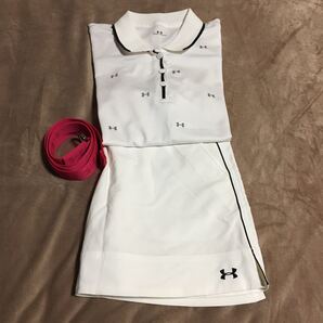 アンダーアーマーゴルフウエアー上下ベルト一式良品!!