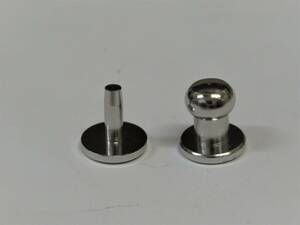 国産　ギボシ　真鍮製　打ち込み式　頭径7.2mm　底径10mm　ニッケル　5組