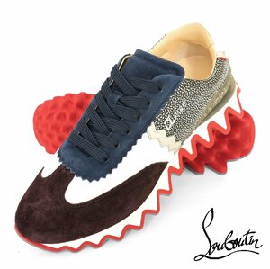 * new goods * Christian Louboutin * another . Icon sneakers Loubishark ruby Shark 43 studs red sole *christian louboutin