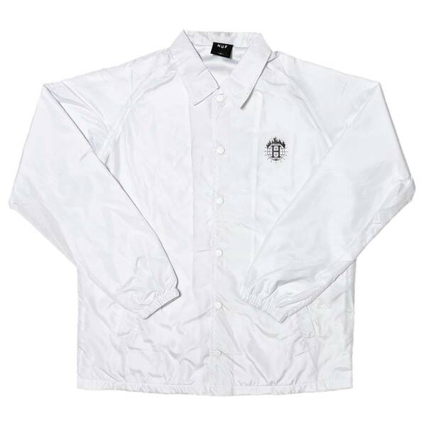 HUF THRASHER TDS ハフ×スラッシャー TOUR DE STOOPS コーチジャケット Coach jacket（ホワイト） (M） [並行輸入品]