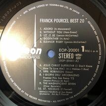 Franck Pourcel フランク・プゥルセル ベスト20 大型カラー・ポスター付 帯付LP 見開きジャケライナー レコード 5点以上落札で送料無料N_画像6