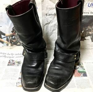 Johnny Reb Vintage Thomas Cook engineer boots men's lady's bike motorcycle boots leather Thomas Cook Sz 4.5EE