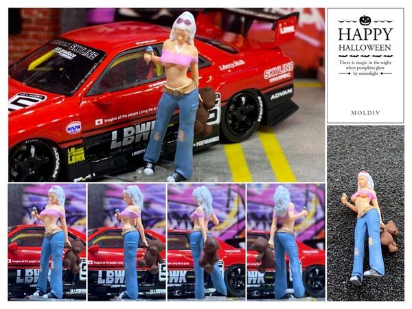 1:64 アイス少女 JK JC 精密塗装 フィギュア トミカサイズ ジオラマ MINI GT LBWK 日本未発売マテル ミニカー カーズ MATTEL