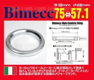 イタリー製 新品】ビメック ハブリング ２個 外径75φ内径57.1φ