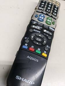 【FB-5-118】シャープ GA933WJSA LC-32E9/LC-40E9用リモコン AQUOS テレビ用リモコン　側面一部溶けあり　動確済