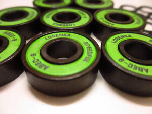  free shipping * new goods * skateboard bearing *8 piece set * ABEC9 spacer attaching parts can case attaching 