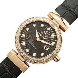 オメガ OMEGA デ・ヴィル レディマティック コーアクシャル クロノメーター 425.68.34.20.63.001 ブラウン 腕時計 レディース 中古