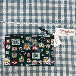 新品 Cath Kidston ポーチ キャスキッドソン 時計柄