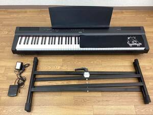 005 11【通電確認済】YAMAHA ヤマハ DIGITAL PIANO デジタルピアノ 電子ピアノ P-125Bモデル 2022年製 黒 鍵盤楽器 スタンド等付属品有り