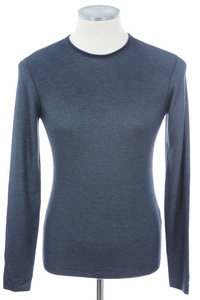 SALE★[KN101] ジョルジオアルマーニ黒ラベルの青いセーター(58) 新品