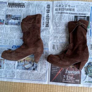 Коллекция Privee Collection Privea Pep.france France France Brown Leather Middle Boots 37.5