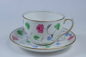 レア! ウェッジウッド アンティーク カップ&ソーサー 花柄 W681 Wedgwood 茶壺 T.Goode&Co