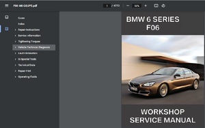BMW F06 M6 COUPE ワークショップマニュアル 整備書 6シリーズ 6series ※配線図は別途