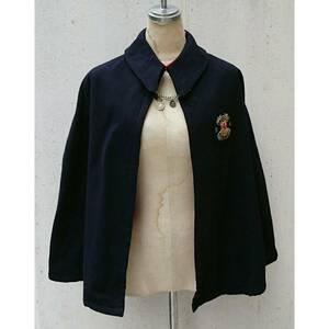  Europe Vintage LONDON SCOTTISH Cape vintage накидка пончо манто внешний темно-синий красный красный темно-синий б/у одежда Vintage LV129