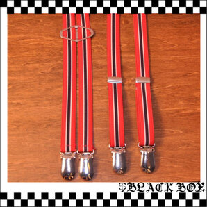 オリジナル BRACES ブレイセス SUSPENDER サスペンダー Oi SKINS PUNKS MODS SKA RUDEBOY オイ スキンズ パンク H型 幅15mm ストライプ 3の画像1