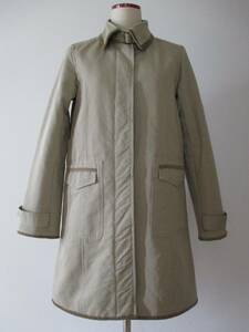 AS KNOW AS knee height knee on height coat beige As Know As turn-down collar coat 