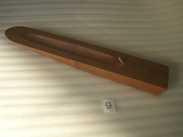 お香立て　木製　銘木カリンの木　⑨　船型