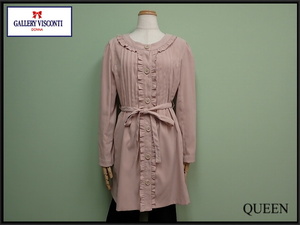 GALLERY VISCONTI frill tunic *3^ guarantee Lee Visconti / One-piece / pink /22*11*1-17