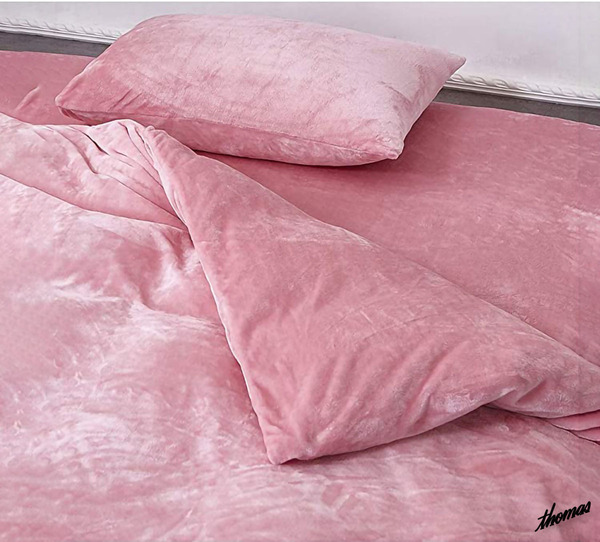 ◆ウォッシャブル素材◆ ピンク フランネル 寝具カバー 3点セット 洗える 静電気防止 アンチピリング シングルサイズ ベッド 枕