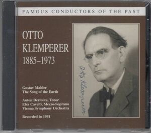 [CD/Preiser]マーラー:大地の歌/A.デルモータ(t)&E.カヴェルティ(ms)&O.クレンペラー&ウィーン交響楽団 1951
