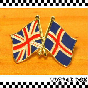 英国 インポート Pins Badge ピンズ ピンバッジ ラペルピン 画鋲 イギリス アイスランド UK GB ENGLAND イングランド Flag 国旗 543