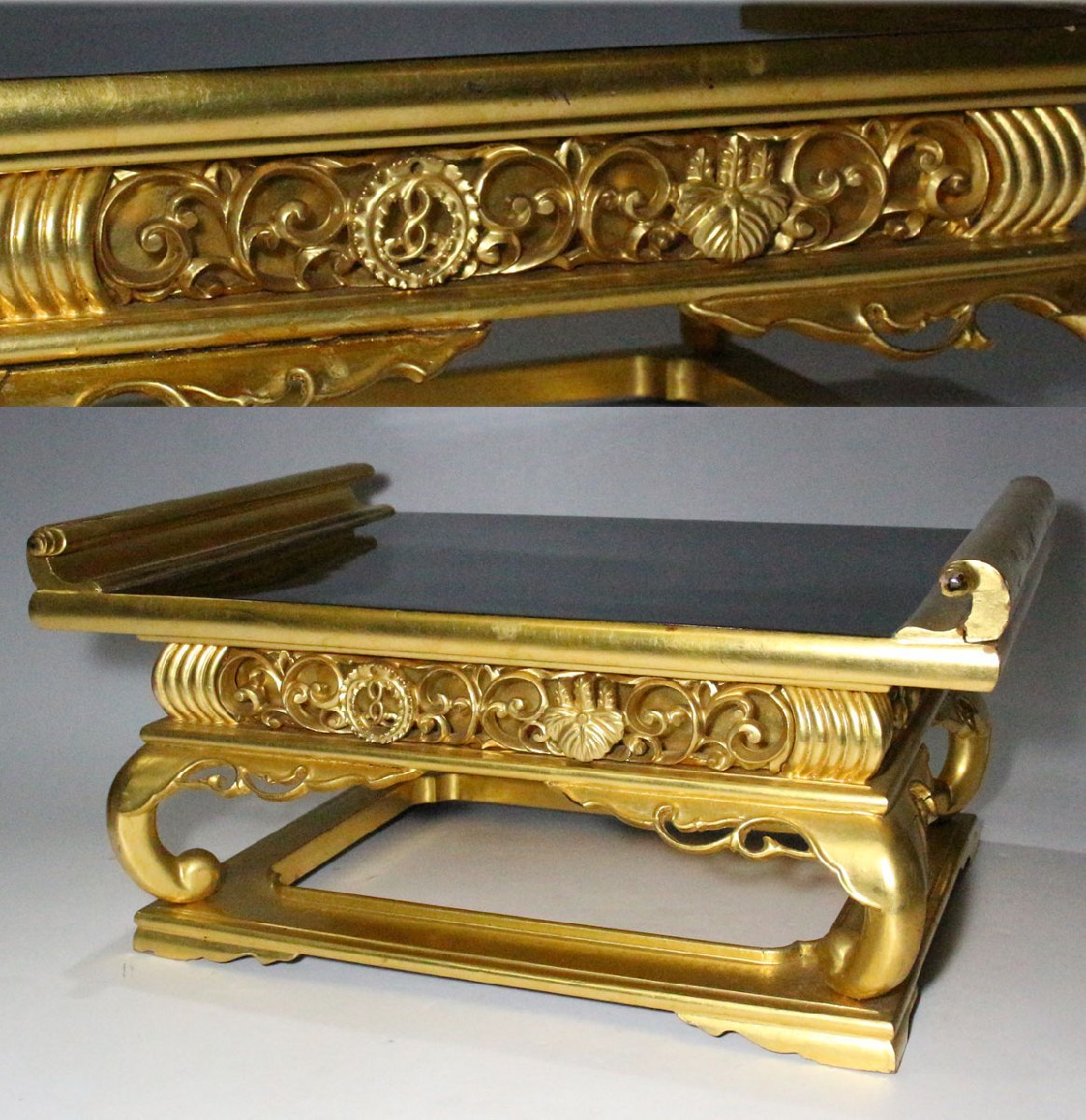 未使用保管品 最高級裏金西用和讃卓 本金箔 8号 仏具(エ2) 2506 M