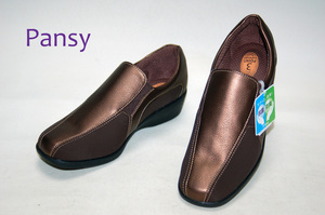 【Pansy】 パンジースリーポイント 軽量カジュアルシューズ #4434 D.BROWN 23.5cm 3E◆新品◆