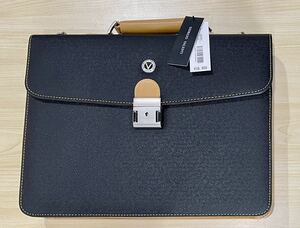 GIORGIO VALENTI ビジネスバッグ ブラック&ブラウン ジョルジオバレンチ 鞄 タグ付き 新品 未使用