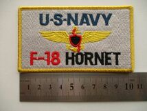 【送料無料】アメリカ海軍U.S.NAVY F-18ホーネットHORNETパッチ ワッペン/PILOTパイロットNAME TAGネイビーNAVY米海軍USN米軍USイラク M8_画像7