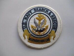 【送料無料】アメリカ海軍U.S.NAVY SEARCH & RESCUEパッチ刺繍ワッペン/90spatchesネイビーNAVY米海軍HELICOPTER USN米軍MILITARY M11