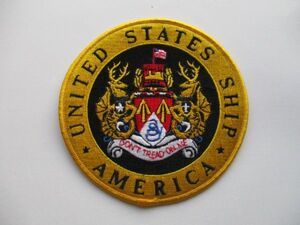 【送料無料】アメリカ海軍UNITED STATES SHIP AMERICA航空母艦CV-66パッチ ワッペン/大patches USSネイビーNAVY米海軍USN米軍US M10