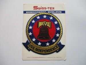 【送料無料】アメリカ海軍インディペンデンスUSS INDEPENDENCEパッチ刺繍ワッペン/CV-62航空母艦patchesネイビーNAVY米海軍USN米軍US M14