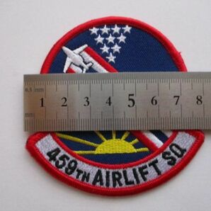 【送料無料】アメリカ空軍459TH AIRLIFT SQパッチ刺繍ワッペン/空輸飛行隊patche旧エアフォースAIR FORCE米空軍USAF米軍USミリタリー M18の画像8