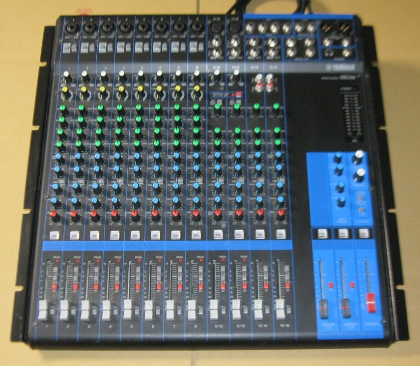 YAMAHA アナログミキサーGF16/12 AUX 6 (フェーダー方式) www