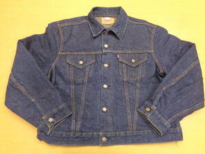 激レア！ 濃紺でBIGサイズ、オリジナル 60’s LEVI’S 70505E-0317 BIG E、ボタン裏刻印52、デニムブルー、SIZE44