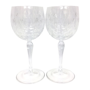 セール TIFFANY&CO. ティファニー T&CO. フローレット ワイングラス ペア セット 2客組 クリスタルガラス 未使用 新古品 aq5331