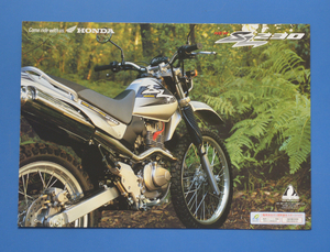 ホンダ　SL230　MD33　HONDA　SL230　1999年3月　美品　バイクカタログ 　空冷4サイクル　OHC単気筒【H-XLR-15】