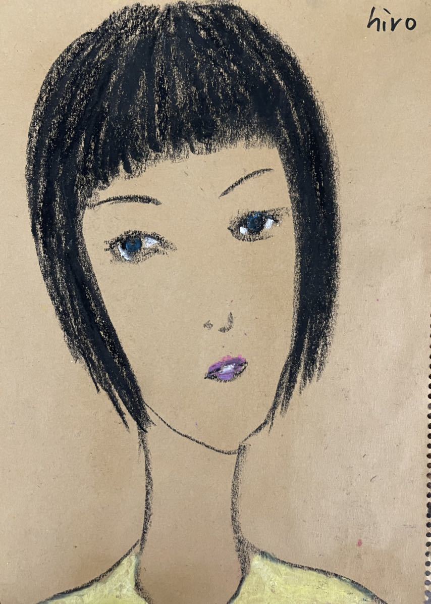 Künstler Hiro C Smiles, Kunstwerk, Malerei, Pastellzeichnung, Buntstiftzeichnung