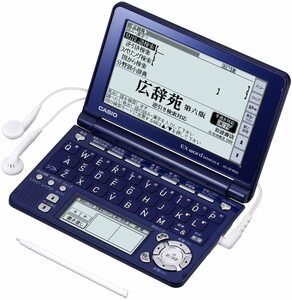 CASIO Ex-word 電子辞書 XD-SF4800NB ネイビーブルー 音声対応 100コンテン(中古品)