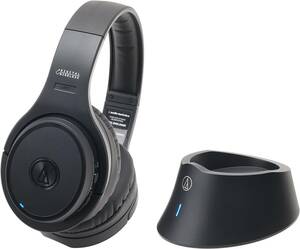 audio-technica 密閉型ワイヤレスヘッドホンシステム ブラック ATH-DWL500 (中古品)