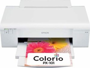 旧モデル エプソン Colorio インクジェットプリンター PX-101 4色顔料イン (中古品)
