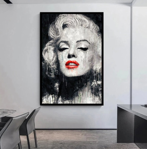  C2176 マリリン・モンロー Marilyn Monroe キャンバス ポスター 50×70cm イラスト インテリア 雑貨 海外製 枠なし 