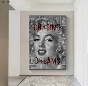  C2219 マリリン・モンロー Marilyn Monroe ストリートアート キャンバスアートポスター 50×70cm イラスト 海外製 枠なし 
