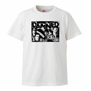 【Mサイズ 白Tシャツ】Damned ダムド NEAT NEAT NEAT 初期パンク UK PUNK LP CD レコード 7inch シングル バンドTシャツ