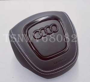 送料無料 Audi A3 06-14 A4 B7 B8 06-12 A5 08-12 A6 C6 07-11q5 8R 2003-2013 Q8 4L 2006-2013ステッチ入りレザー Airbag Cover