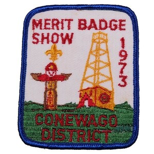 ZF30 70s MERIT BADGE SHOW CONEWAGO DISTRICT 1973 ボーイスカウト BSA ビンテージ ワッペン パッチ USA アメリカ 米国 輸入雑貨