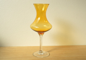  liqueur glass sake cup and bottle largish .. color amber color 