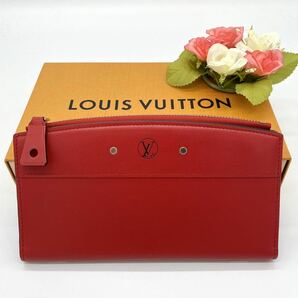 【極美品!!】限定 LOUIS VUITTON ルイヴィトン スティーマー 長財布 レッド×ブラック モノグラム ブランド 鑑定済み 春 桜 お花見■