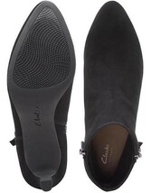 送料無料 Clarks 26.5cm ブーツ スエード レザー 革 オフィス ブラック 黒 ヒール ヒール ゴア ブーティー パンプス スニーカー AAA115_画像10