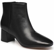 送料無料 Clarks 27cm ブーツ ジッパー チャンキー ヒール サイドゴア ブラック 黒 レザー 革 スニーカー パンプス ヒール AAA109_画像1